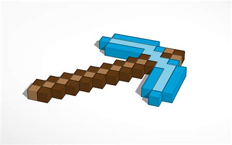 3D design Minecraft Diamond Pickaxe | Tinkercad