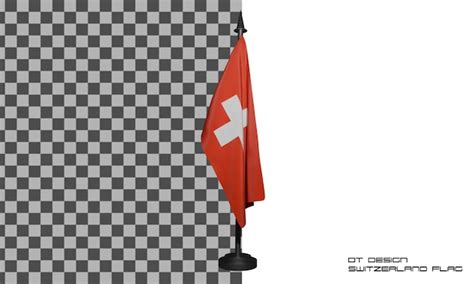 Una Bandera Con Una Cruz En El Fondo Bandera De Suiza Archivo PSD Premium