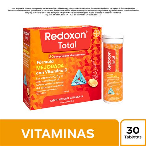 Redoxon Total Tableta Efervescente Sabor Naranja Inkafarma