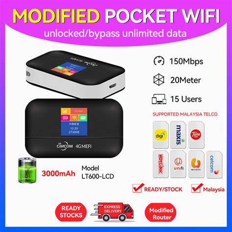 【ccm Wifi】lt600lcd Portable Wifi 4g Lte Mifi 150mbps Modified