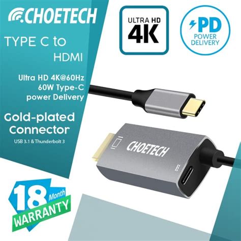 Review Of Choetech USB C To HDMI Cable 4K Supported 55 OFF