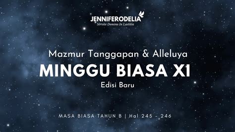 Mazmur Tanggapan Edisi Baru Minggu Biasa Xi B Jennifer Odelia