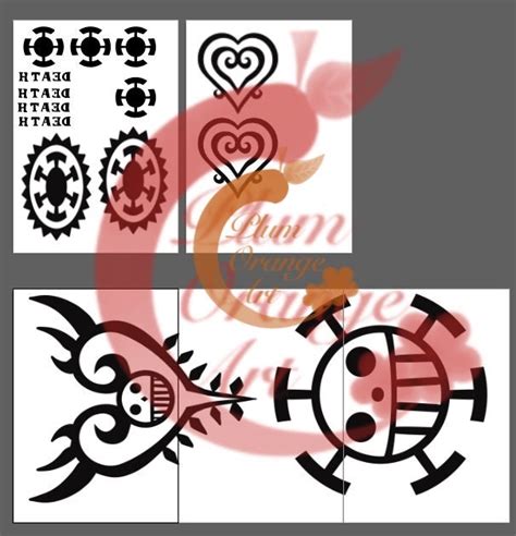 Trafalgar Law Cosplay Tattoo Digital File - Etsy