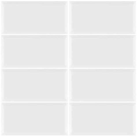 White Gloss Subway Bevelled Edge Wall Tiles 100x200 The Tile Collective