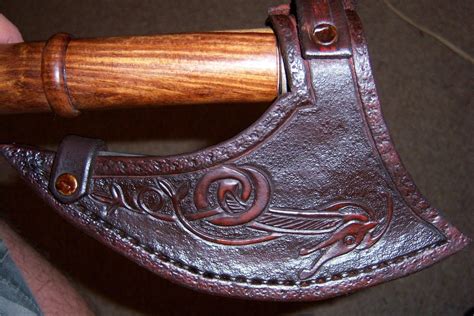 Custom Axe Sheath Tomahawk Sheath By Barbarian Leather