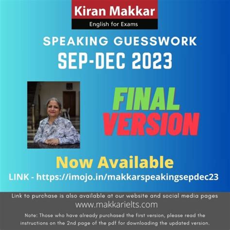 Kiran Makkar Speaking Cue Cards Sept Dec Final Version Pdf