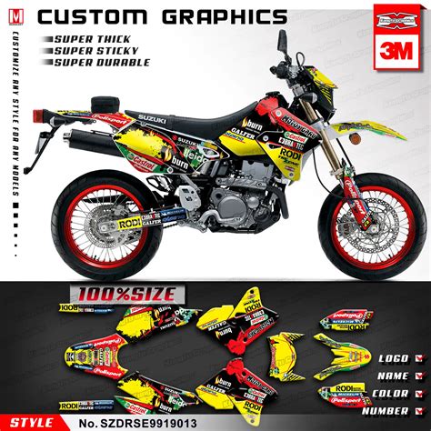 Kungfu Graphics Mx Racing Decals Kit Custom Stickers For Suzuki Drz 400