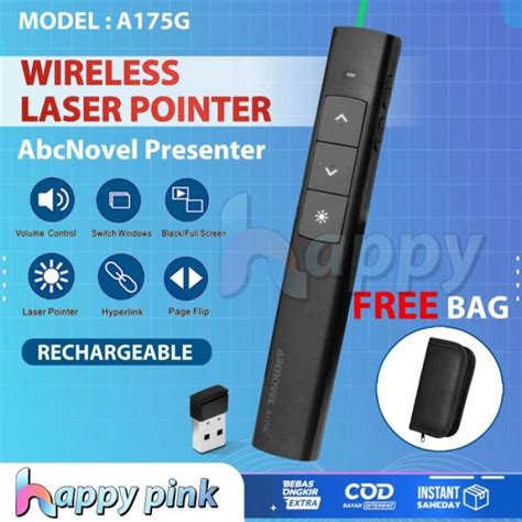 Promo 100 Produk Ori Pointer Laser Presentasi Wireless Recharging 2 4g