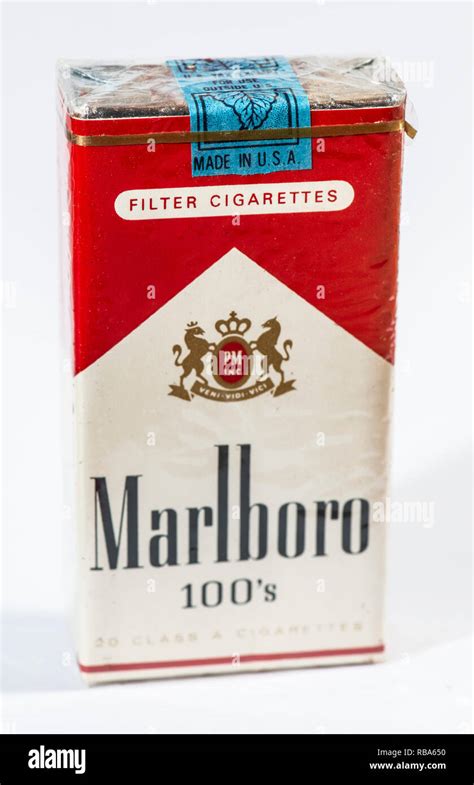 Vintage Marlboro Zigaretten S In Den Usa Produziert Banderole Auf