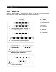 Unit Pdf Learning Activities Activity Matching Type Directions