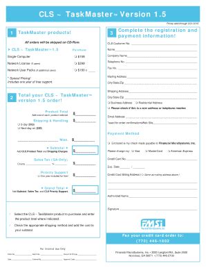 Fillable Online Taskmaster Order Formindd Fax Email Print Pdffiller