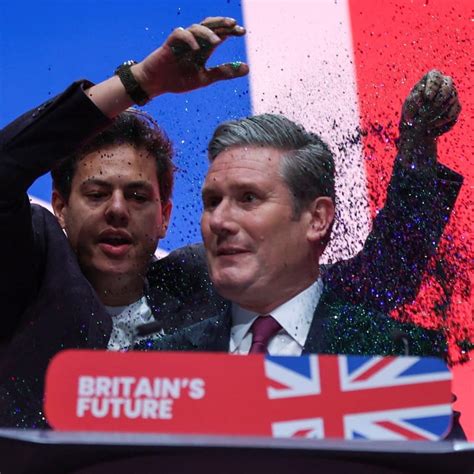 Uk Opposition Leader Keir Starmer Hit With Glitter From Protester Before Labour Conference Speech