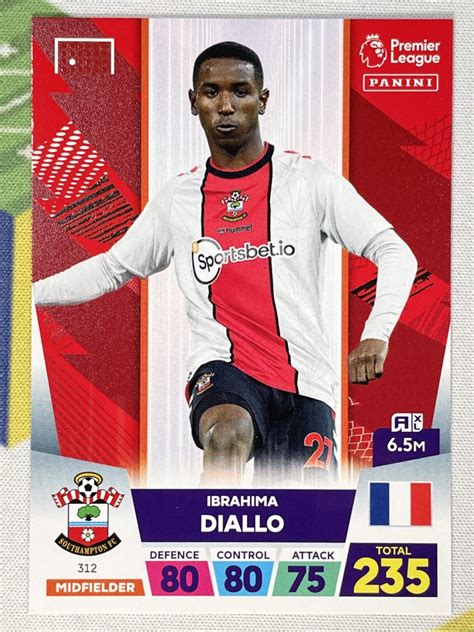 Ibrahima Diallo Southampton Base Panini Premier League Adrenalyn Xl