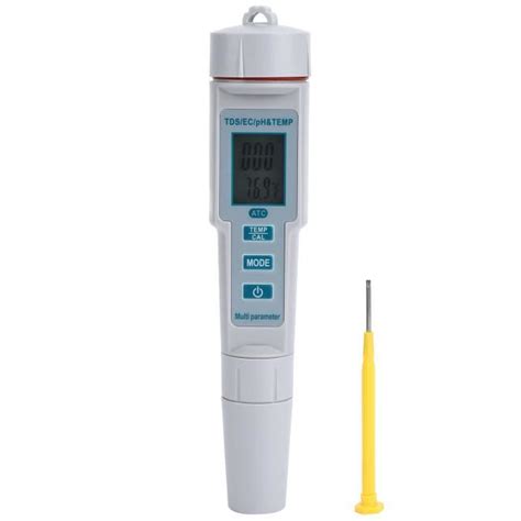 Hurrise Testeur D Eau Num Rique Stylo De Test De Temp Rature Ph Tds Ec