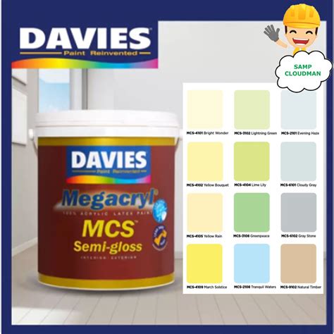 Davies Megacryl Semi-Gloss Latex Paint 4 Liters Premium Gallon Size ...