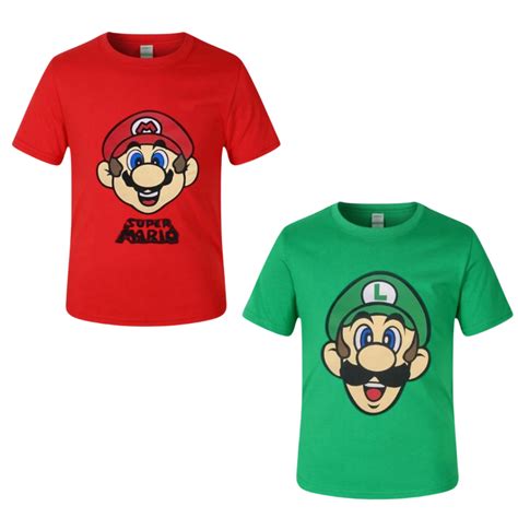 Super Mario Luidi Camiseta Fantasia Infantil Personagens Meninos