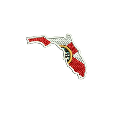 Florida State Flag Map | City/State Digitized Embroidery Design ...