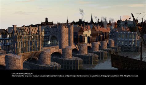 Medieval London Bridge | CGTrader