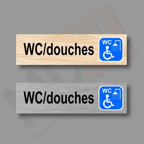 Plaque Wc Douches Handicap R F Mdh Pochoirs Et Signal Tiques