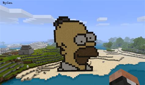 Homer Simpson Pixel Art Minecraft Project