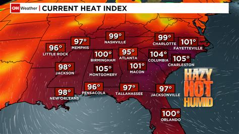 Southeast Heatwave Well Underway With Triple Digit Heat Indices