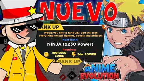 NUEVO RANGO NINJA EN ANIME EVOLUTION SIMULATOR ROBLOX YouTube