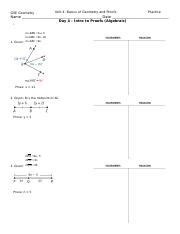 Day Algebraicproofshw Docx Gse Geometry Unit Basics Of Geometry