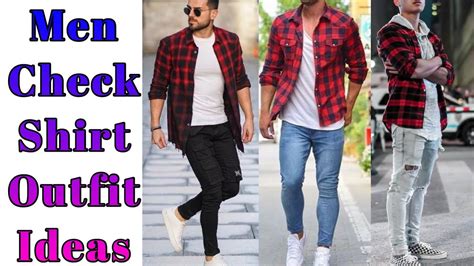 Red Check Shirt Combination Pants Ideas For Men Check Shirt Outfit Ideas By Look Stylish