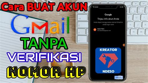 Cara Membuat Akun Gmail Tanpa Verifikasi Nomor Hp Terbaru Youtube