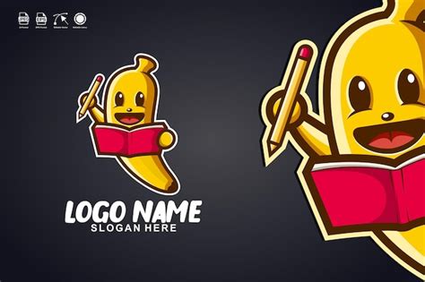 Free Vector Banana Character Logo