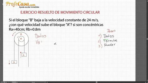 EJERCICIO RESUELTO DE MOVIMIENTO CIRCULAR YouTube