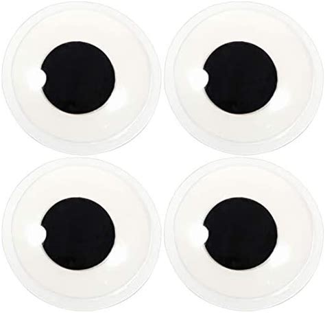 TOAOB 8pcs Wiggle Googly Eyes With Self Adhesive Round Black White