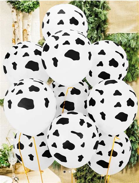 Cow Print Balloons Etsy