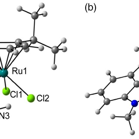 DFT Optimized Structures Of A 1 And B 2 At The B3LYP Level Of