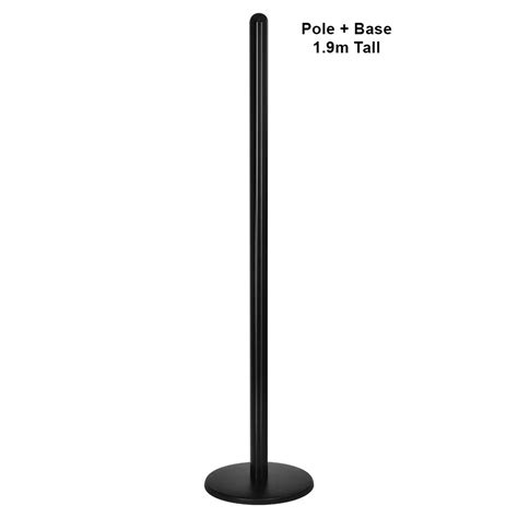 Pole With Base Black Modular Display System ¦ Slimline Warehouse