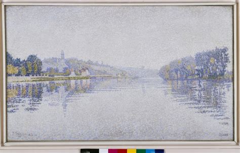 Riverbanks The Seine At Herblay By Paul Signac