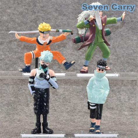 4pcs Set Naruto Uzumaki Naruto Kakashi Jiraiya Shino Collection Anime