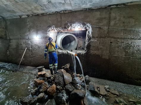 Primeira etapa das obras do Túnel Extravasor foi finalizada segundo a