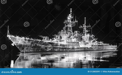 анатомия боевых кораблей в рентгеновском зрении Иллюстрация штока ...