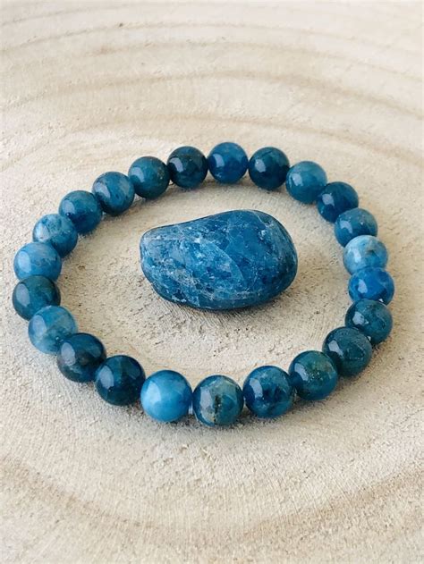 Bracelet En Pierre Apatite Bleue Apatite Bleue Photo De Bijoux