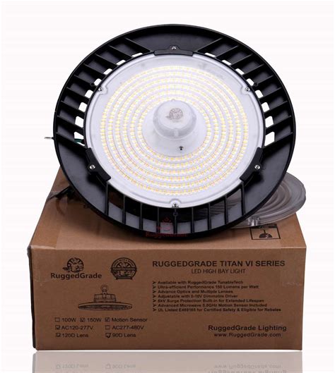 240W Titan VI Series LED High Bay UFO Light With Motion Sensor