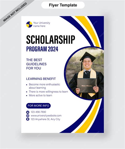 Premium Vector Scholarship Program Flyer Template