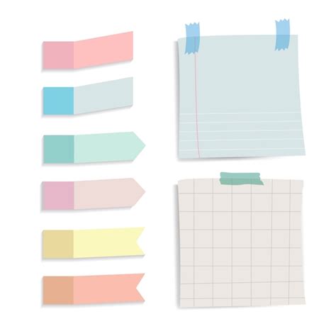 Free Vector Colorful Reminder Notes Vector Set