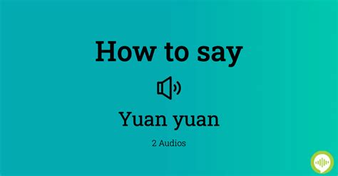 how to pronounce yuan in english