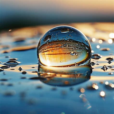 Premium Ai Image Closeup Of A Water Droplet On Glass