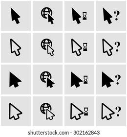 Vector Black Mouse Cursor Icons Set Stock Vector Royalty Free