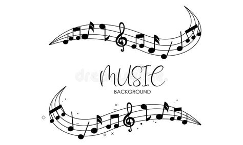 Elegant Musical Notes Music Chord Stock Vector Illustration Of