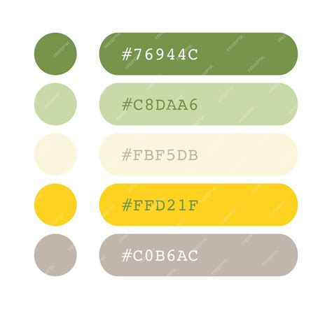 Verde E Amarelo Dá Que Cor - Paleta de cores verde e amarelo cores pastel claras cores de catálogo ...