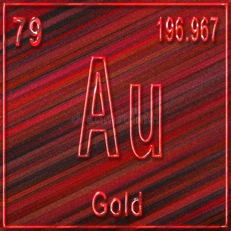 Gold Chemical Element With 79 Atomic Number Atomic Mass And