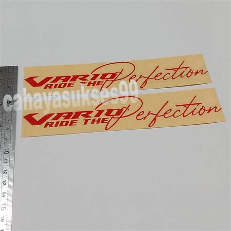 Sticker Vario Ride The Perfection Cm Merah Reflective Stiker Tangki